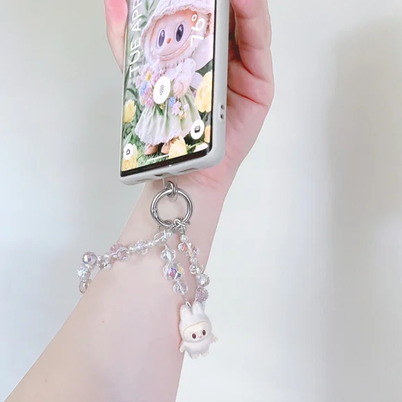 Crystal Beaded Labubu Monster Phone Charm - Picture 2 of 4